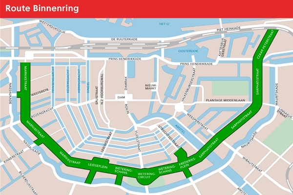 Fietsroute binnenring