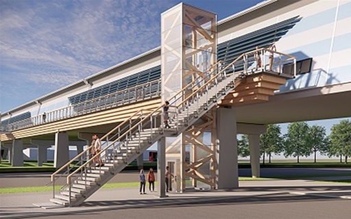 vervoerregio impressie voetgangersbrug