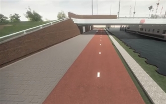  Het fietspad rondom Brug Ouderkerk krijgt vorm
